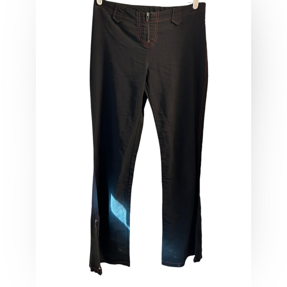 Vintage Y2K Ent Entrancy Black Goth Low rise Flare pants